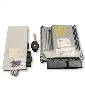 BMW 5 E60 E61 Engine ECU kit and lock set 7796680 6960978 5WK47995
