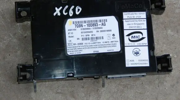 Volvo XC60 Bluetooth control unit module 6G9N10D893AG