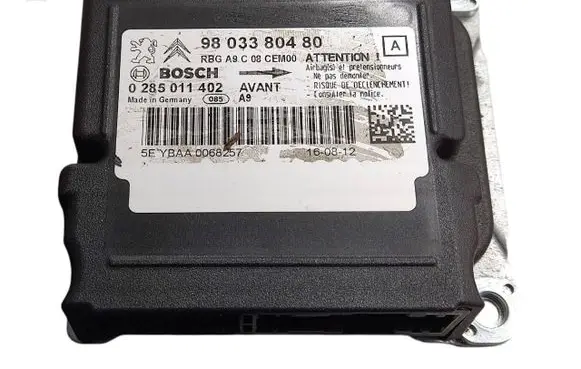 Peugeot 208 Airbag control unit/module 9803380480 0285011402