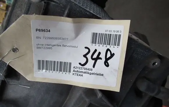 Mercedes-Benz E W212 Automatic gearbox 72299506353877KG