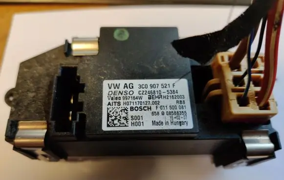 Volkswagen Touran II Heater blower fan relay 3C0907521F