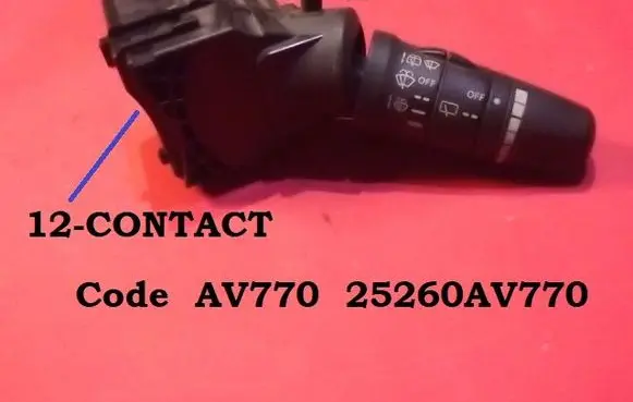 Nissan Terrano Wiper control stalk AV770 25260AV770