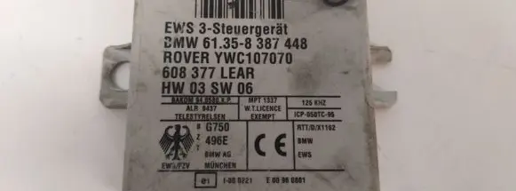 Mini One - Cooper R50 - 53 Immobilizer control unit/module 61358387448 8387448