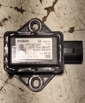 Audi A6 S6 C6 4F ESP acceleration yaw rate sensor 4F0907637 0033947 0265005278