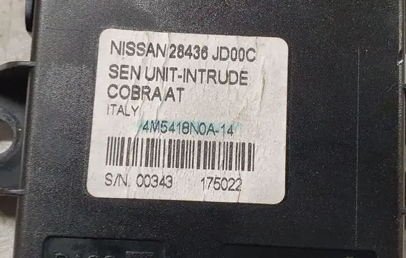 Nissan Qashqai Alarm control unit/module 28436JD00C 4M5418N0A14
