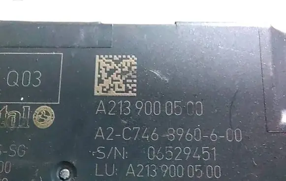 Mercedes-Benz E W213 Tailgate/trunk control unit/module A2139000500 06529451 A2C746896060