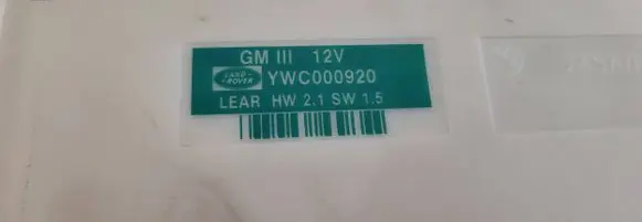 Land Rover Range Rover L322 Central body control module YWC000920