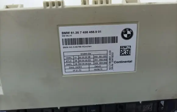 BMW 7 G11 G12 Seat control module 7456468