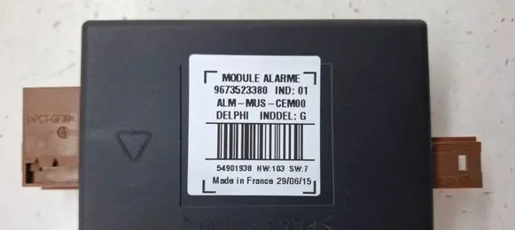 Peugeot 308 Alarm control unit/module 9673523380