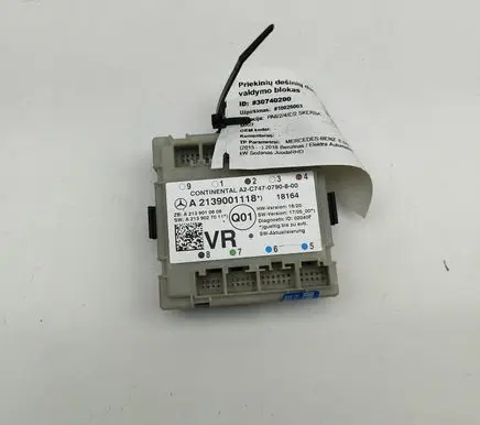 Mercedes-Benz E W213 Door control unit/module A2139001118 A2139010608