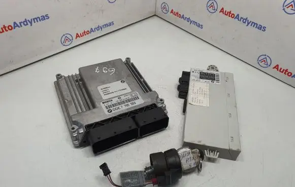 BMW 5 E60 E61 Engine ECU kit and lock set 7795553 13617795553 0281011120
