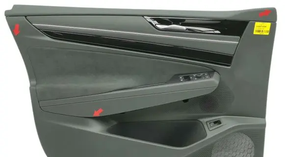 Front door card panel trim