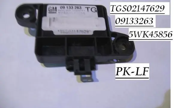 Opel Zafira A Airbag deployment crash/impact sensor 09133263 TGS02147629