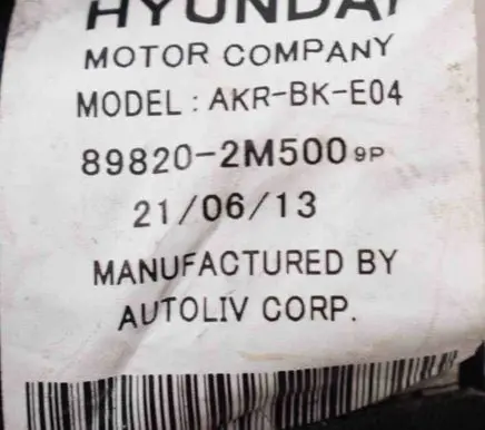 Hyundai Genesis Rear seatbelt 898202M500