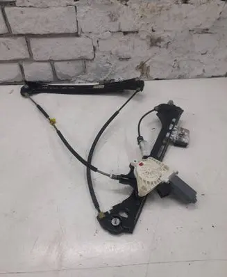 Rear door window regulator with motor