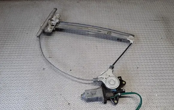 Rear door window regulator with motor