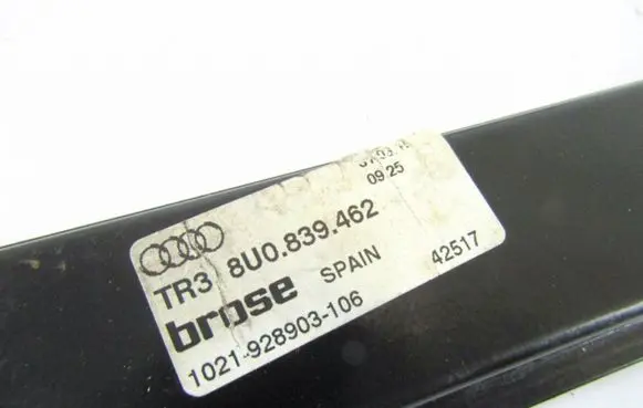 Audi Q3 8U Rear window lifting mechanism without motor 8U0839462