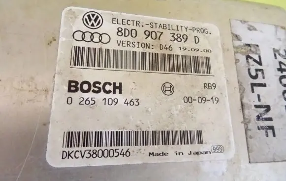 Audi A6 S6 C5 4B ESP (stability system) control unit 8D0907389D