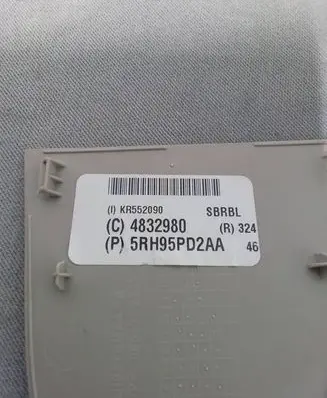 Chrysler Pacifica (B) pillar trim (bottom) 5RH95PD2AA 4832980