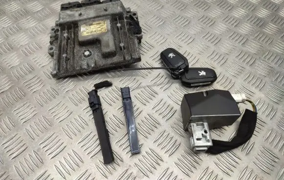 Peugeot 508 RXH Engine ECU kit and lock set 9672409080 9673759980 9667175380