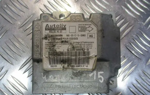Peugeot 407 Airbag control unit/module 9655880880