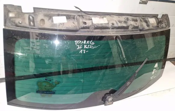 Volkswagen Touareg I Rear windscreen/windshield window DOT27M75100AS3 E000184 43R005274