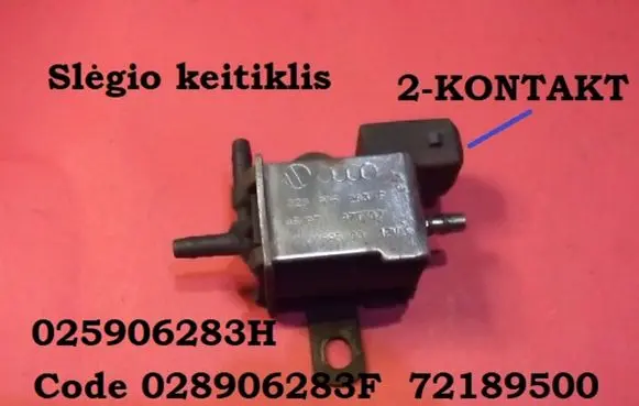 Audi A6 S6 C4 4A Turbo solenoid valve 028906283F 72189500
