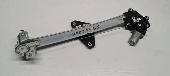 Rear door window regulator with motor