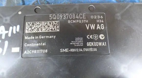 Skoda Octavia Mk3 (5E) Comfort/convenience module CART5Q0937084CE 5Q0937084CE A2C98111708