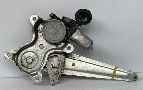 Rear door window regulator with motor