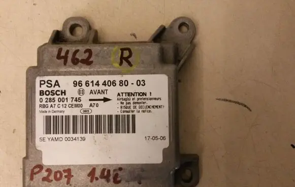 Peugeot 207 Airbag control unit/module 0285001745 9661440680