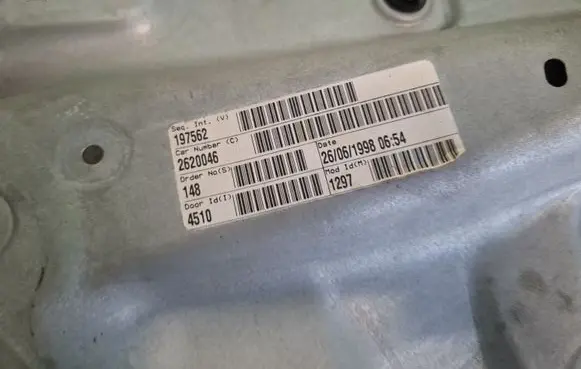 Volkswagen Golf IV Rear door window regulator with motor 1J4839755A