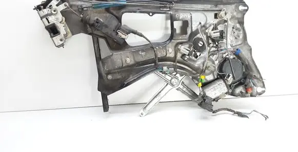 Rear door window regulator with motor