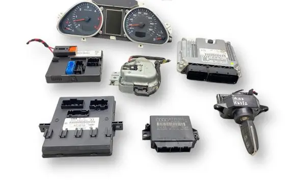 Audi A6 S6 C6 4F Engine ECU kit and lock set 4F0907401C 4F0907279 4F0920981F