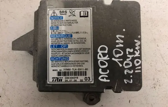 Honda Accord Airbag control unit/module 77960TL4E911M1