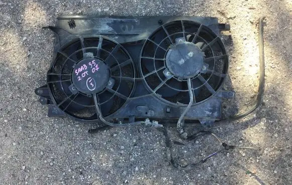 Saab 9-5 Radiator cooling fan shroud 12763570 3135103221