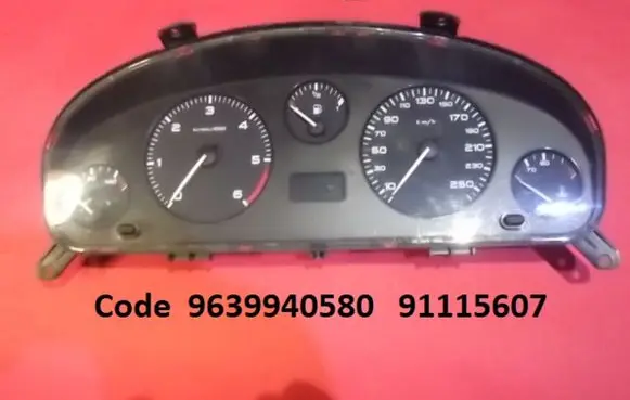 Peugeot 406 Speedometer (instrument cluster) 9639940580 91115607