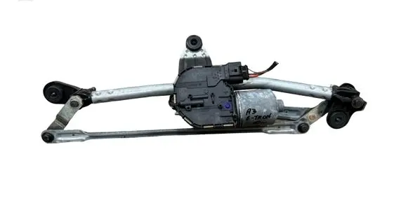 Front wiper linkage and motor