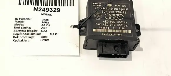 Audi A8 S8 D3 4E Light module LCM 5DF00827812 4E0907357 4E0910357