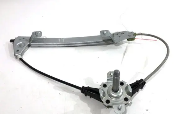 Rear door window regulator with motor