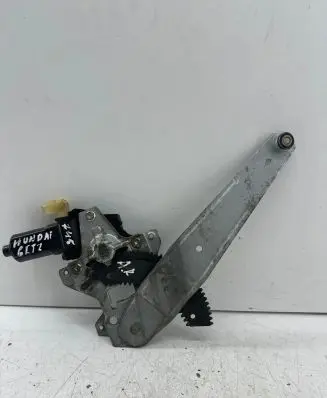Rear door window regulator with motor