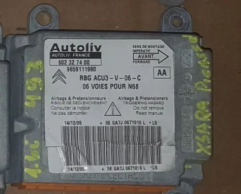 Citroen Xsara Picasso Airbag control unit/module 9659111980 602327400