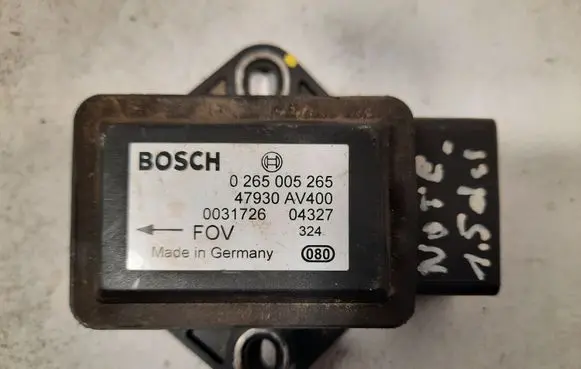 Nissan Note (E11) ESP acceleration yaw rate sensor 0265005265 47930AV400 0031726
