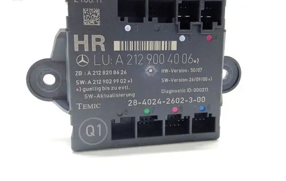Mercedes-Benz C W204 Door control unit/module A2128208626 A2129029902 A2129004006