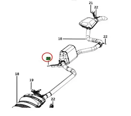 Chrysler Pacifica Muffler mount bracket/holder 68250053AA