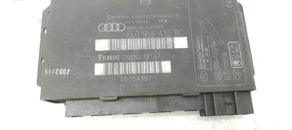 Audi A4 S4 B6 8E 8H Comfort/convenience module 8E0959433BC 00002731B1 00754387