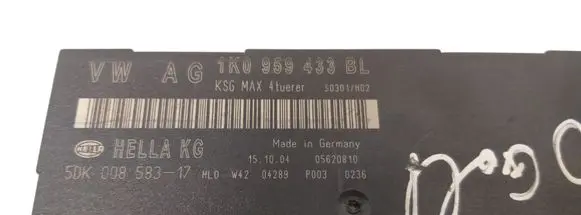 Volkswagen Golf V Comfort/convenience module 1K0959433BL 5DK00858317