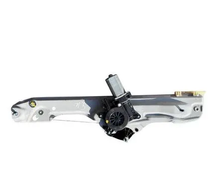 Rear door window regulator with motor