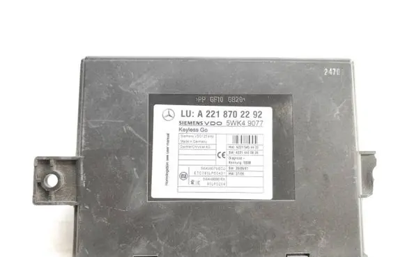 Mercedes-Benz S W221 Keyless (KESSY) go control unit/module A2218702292 5WK49077 A2215454432