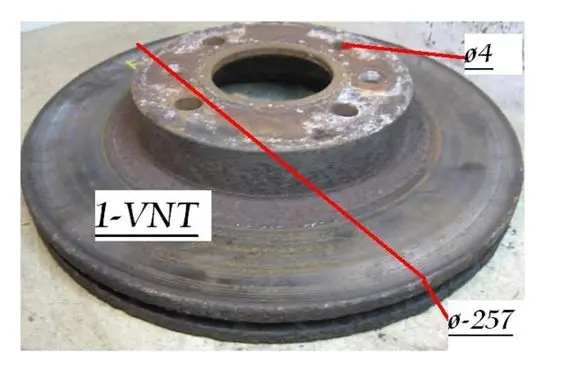 Renault Espace II Front brake disc 4SKQ257IS27